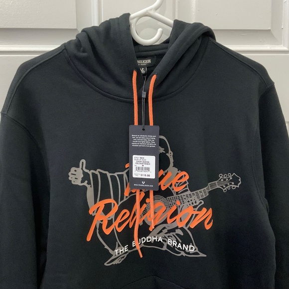 SCRIPT BUDDHA PULLOVER HOODIE With True religion 1956 MFG LA CA Cap. - Picture 4 of 12